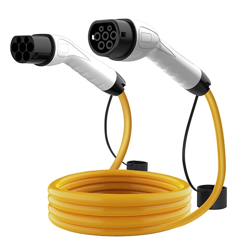 1-EVMOTIONS Delta Type2 -> Type2 (1x32A) Cable de carga para vehículo eléctrico